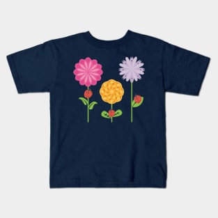 Ladybugs in a Flower Garden Kids T-Shirt